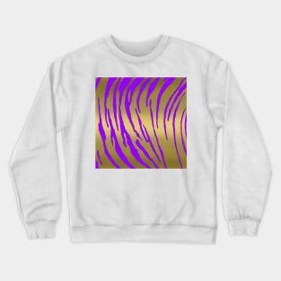 Gold Tiger Stripes Purple Crewneck Sweatshirt